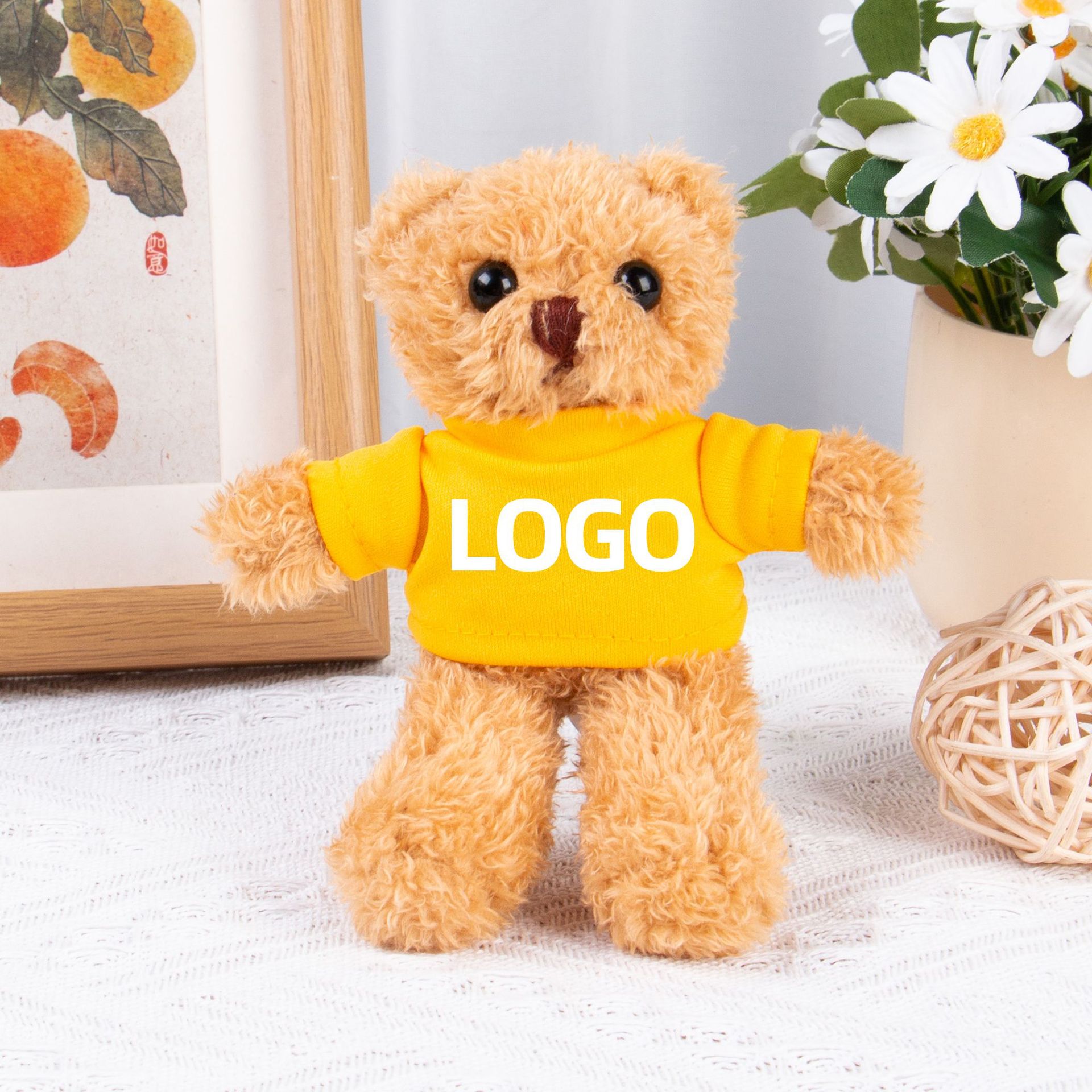 Teddy Bear Keychain Colgante Bolsa accesorios de ropa impresa LOGO vestido Teddy Teddy Doll juguetes de peluche