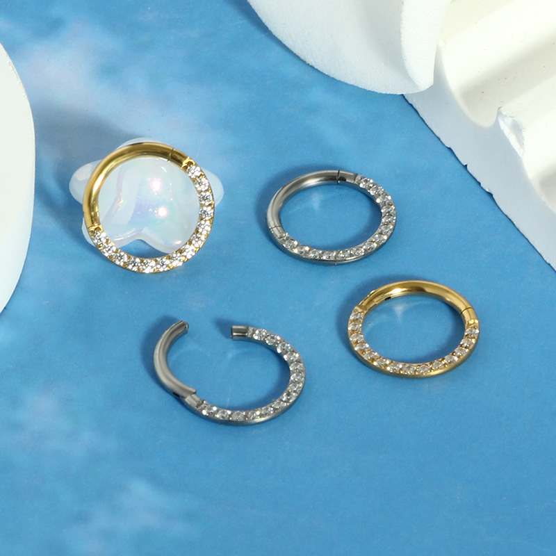 2021 New Zircon Nose Clip Fake Nose Ring Titanium Steel Piercing-Free Body Jewelry Wholesale detail image 7