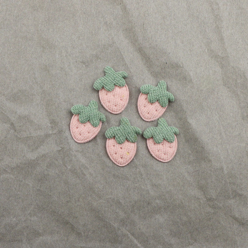 2.1cmかわいい布芸小いちごアクセサリーdiy髪飾りヘアピンアクセサリー服装玩具装飾