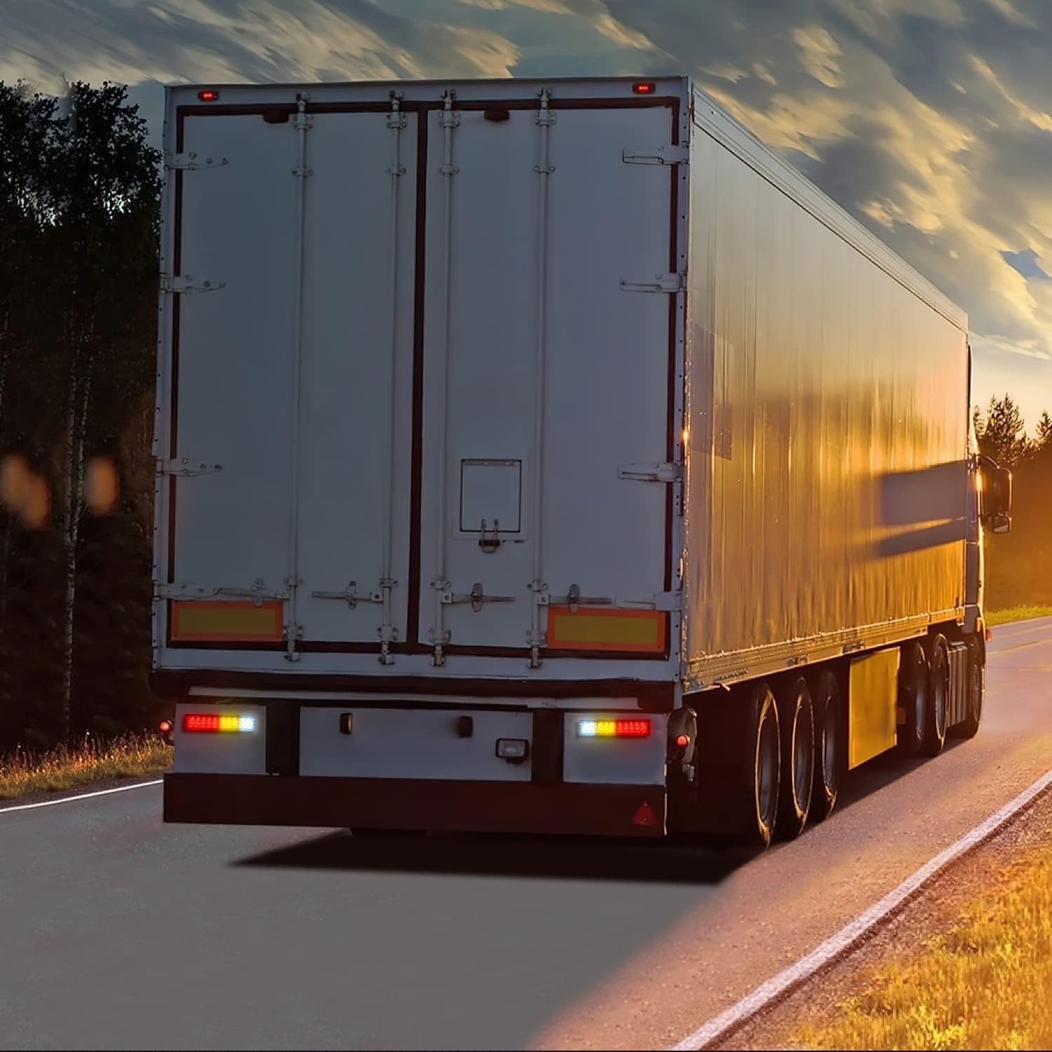 Cross-Border Export 12V24V20Led Rv Tail Light Trailer Truck Tail Light Three-Color Trailer Tail Light