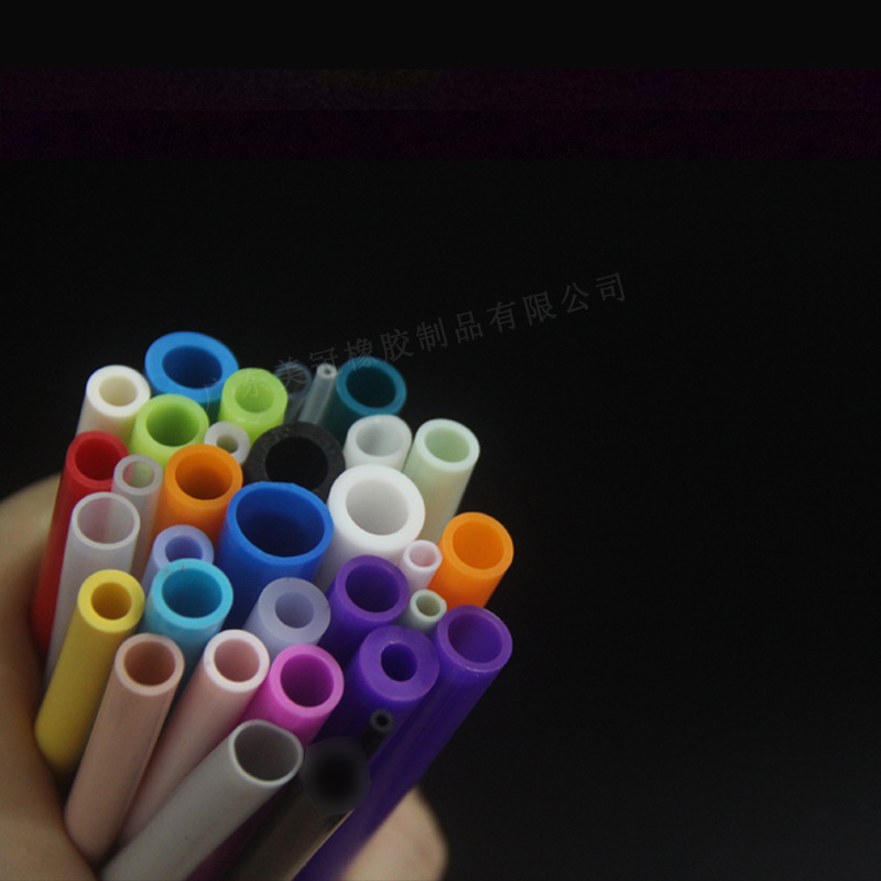 彩色硅胶管食品级吸管套管硅胶五金配件大口径软管FDA认证