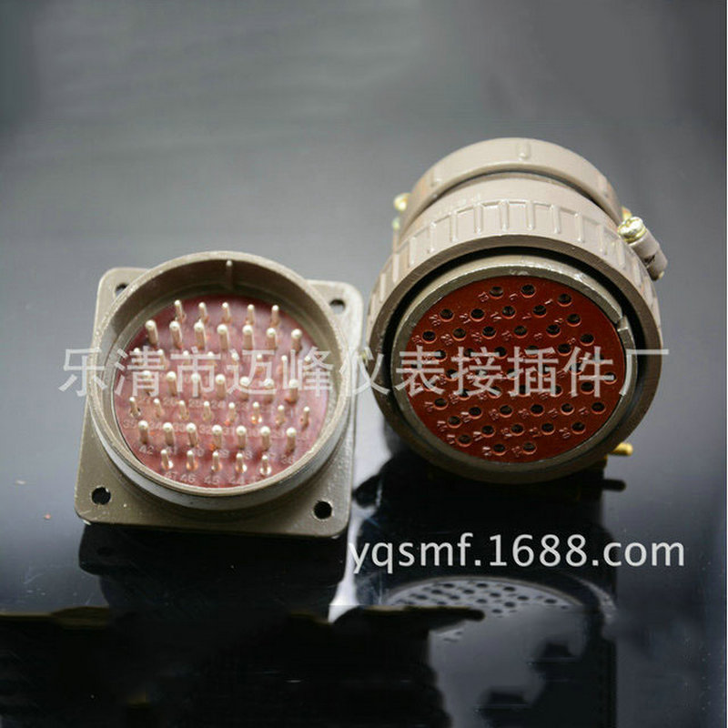 厂家供应华峰牌47芯圆形航空插头电源重载连接器批发 P60K3Q