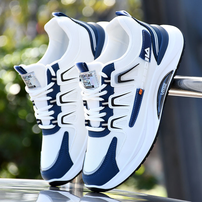 White autumn breathable mesh sneakers for students