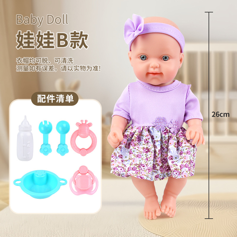 Venta directa de fábrica 10 pulgadas vinilo recién nacido simulación bebé renacimiento muñeca juego casa cochecito de juguete