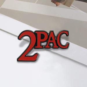 Legendary Rapper 2Pac Logo Brooch Hip-Hop Music Peripheral Metal Badge Clothing Bag Fashion Accessories