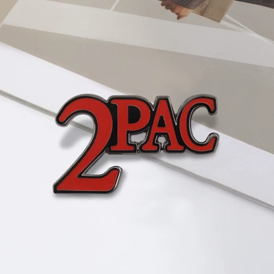 Legendary Rapper 2Pac Logo Brooch Hip-Hop Music Peripheral Metal Badge Clothing Bag Fashion Accessories