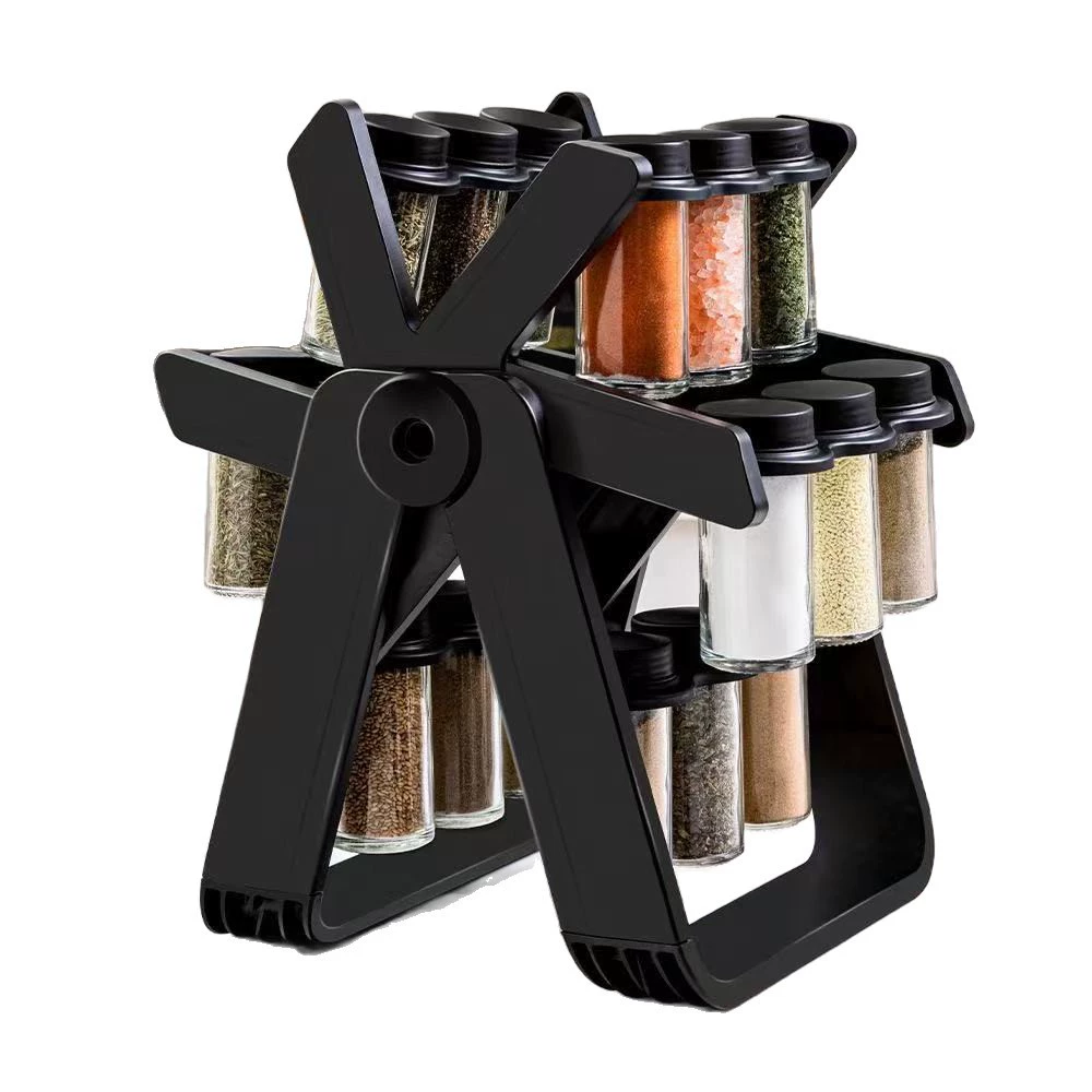 Spice Rack Shelf Rack Rotating Kitchen Glass from Yomiego