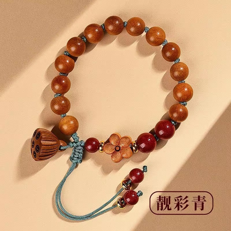 天然蓮蓬ペンダント桃木手串桃花女性モデル高級感男仏珠アクセサリー上陸朱砂ブレスレットプレゼント|undefined