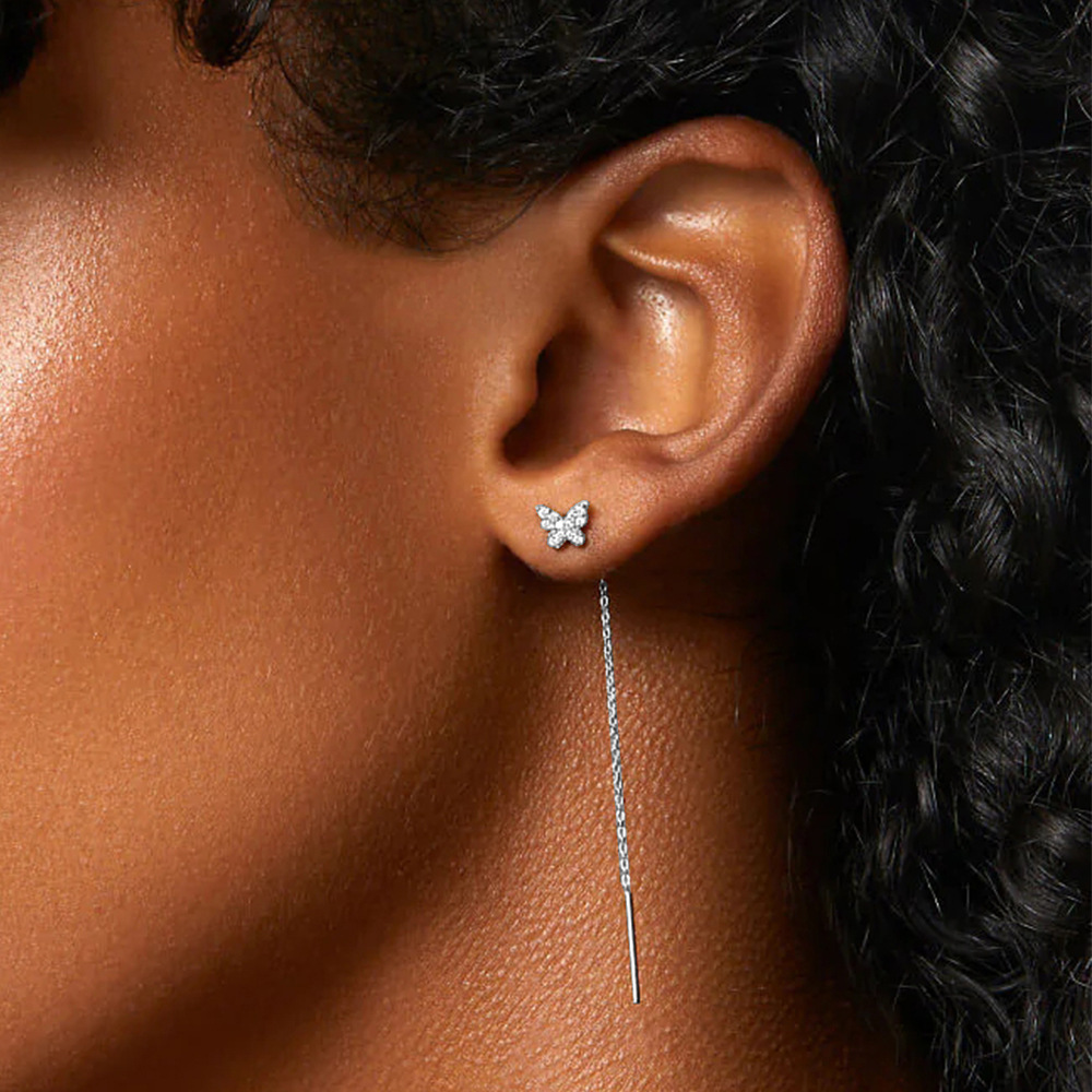10g Weight Drop Earrings Classification 1 Pair Quantity Casual, Daily Occasion 925 Sterling Silver Material Geometric, Solid Color Pattern Women's Gender Plating Design Simple Style Style 1 Pair 925 Sterling Silver Geometric Solid Color Drop Earrings 5