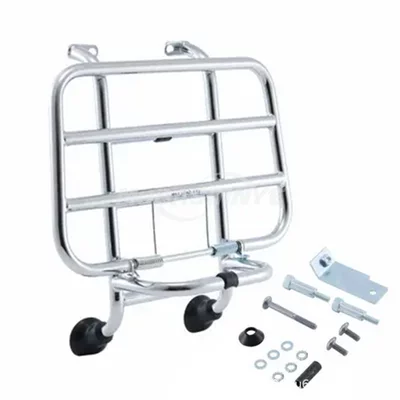 Motorcycle bumper | rack, original factory product - original-factory-silver-front-luggage-rack