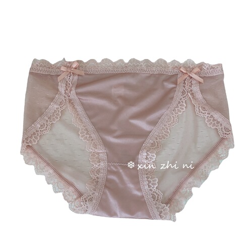 Moonlight Daughter~Japanese pure lust lace panties women's thin breathable quick-drying pure cotton crotch sweet girl briefs
