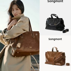 李娜と同じスタイルのSongmont Yamashita Yousong Trackingシリーズトラベルバッグ植物タンニンなめしレザー大容量ハンドバッグ