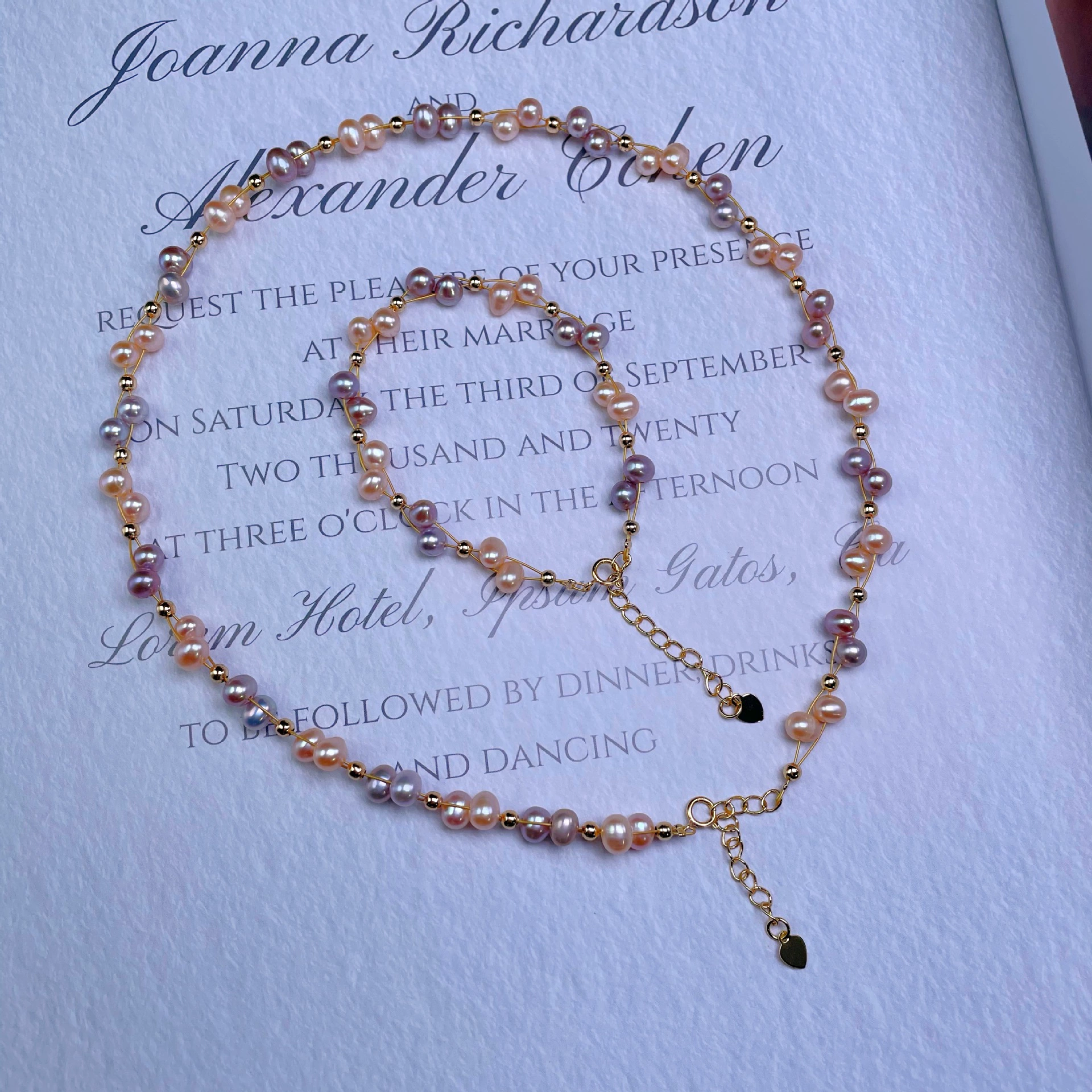 Фабрика прямые поставки пресной воды цвет Жемчужное ожерелье браслет костюм тканые нежные ювелирные изделия оптом