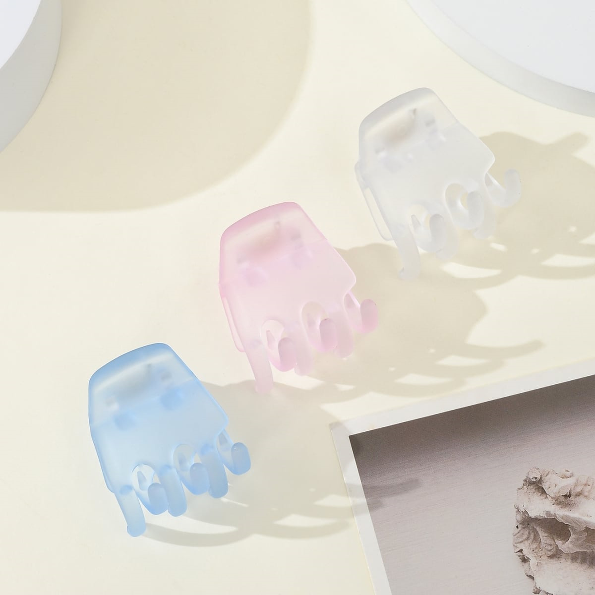 3-piezas pequeño tamaño clip helado mate niña niños mini lindo color horquilla roto pelo tiburón clip transfronterizo