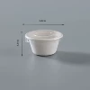 White 2oz (about 55ml) sauce cup+transparent cover (1 set)