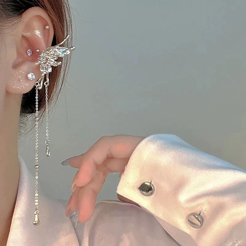 Неоднородные серьги-потьки (каблуки) с Diamonds, стиль флер-лукс, одиночные и парные варианты
