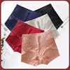 蕾丝高腰内裤女纯棉收腹提臀夏季女士情调性感无痕中腰薄款短裤惑|ru