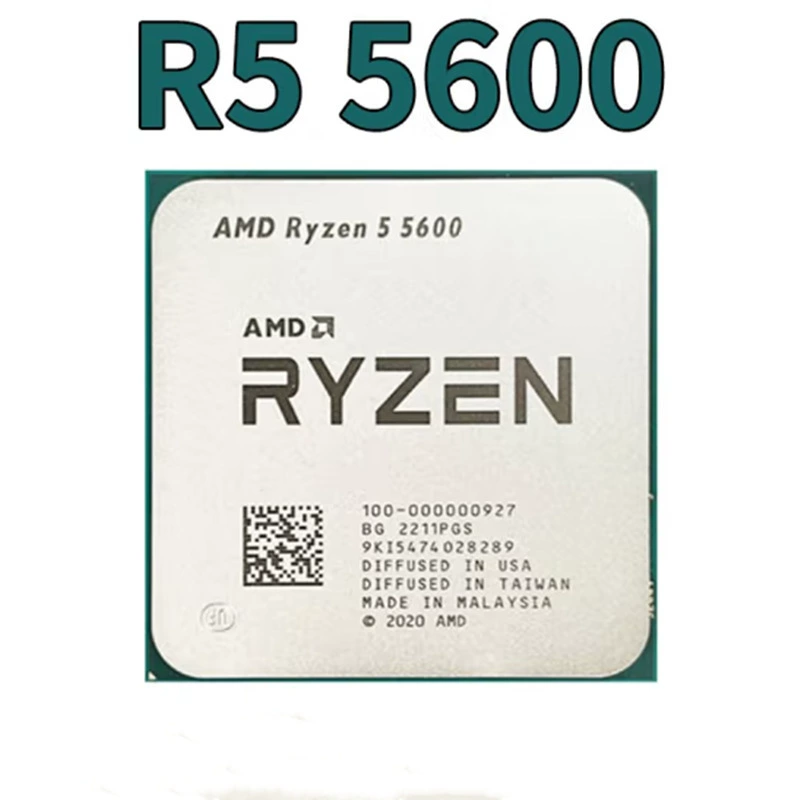 AMD R5 5600 без упаковки AM4, шестиядерный двенадцатипоточный процессор, совместим с B650/X670E