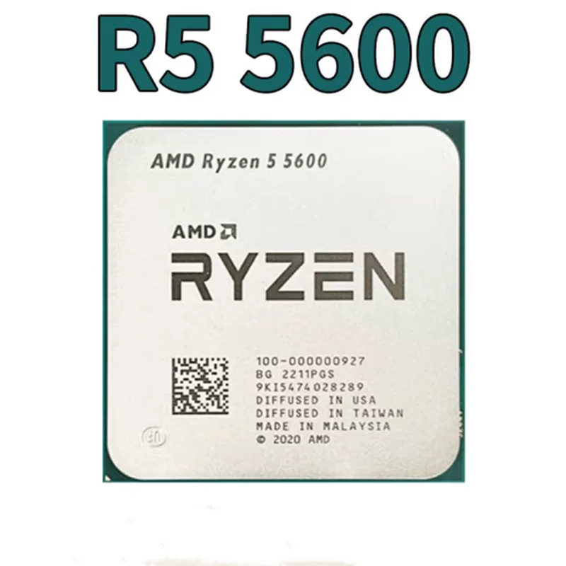 AMD R5 5600 без упаковки AM4, шестиядерный двенадцатипоточный процессор, совместим с B650/X670E