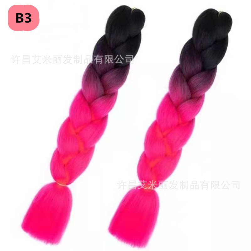 Trenzas africanas con cabello rosa渐 – materiales de alta temperatura, estilo boxeador