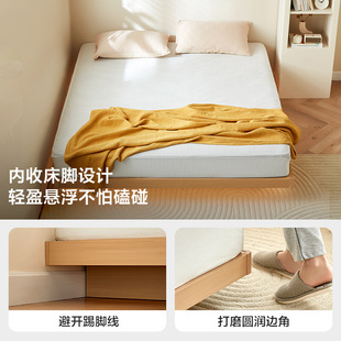 Foshan Tatami Bed Frame Master Bedroom Without Bedside Bed Suspended Bed Platform Single Bed Small Apartment Cross-Border Direct Sales