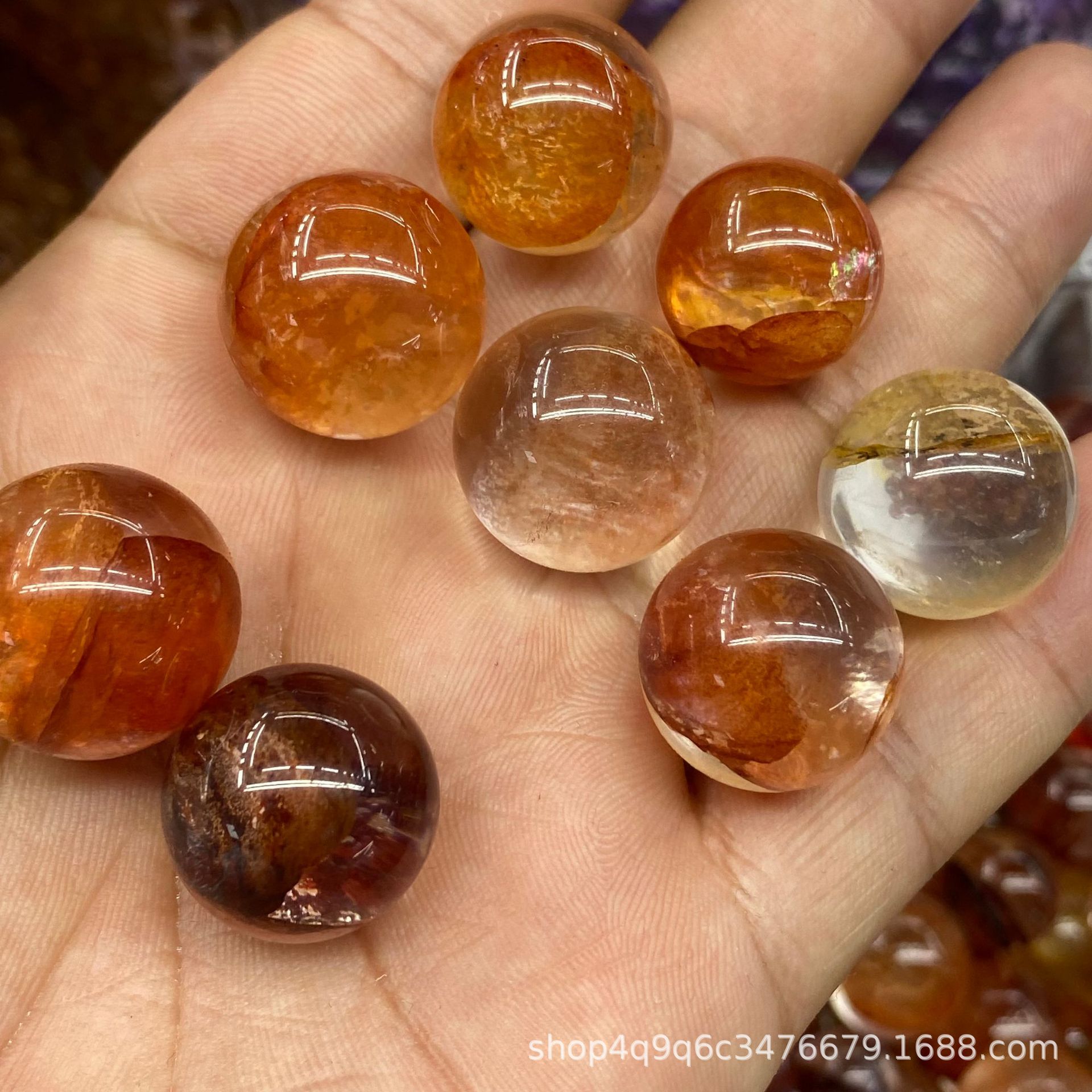 天然锦鲤红胶花大花瓣胶花单珠爆闪胶花圆珠正宫红胶花单珠批发