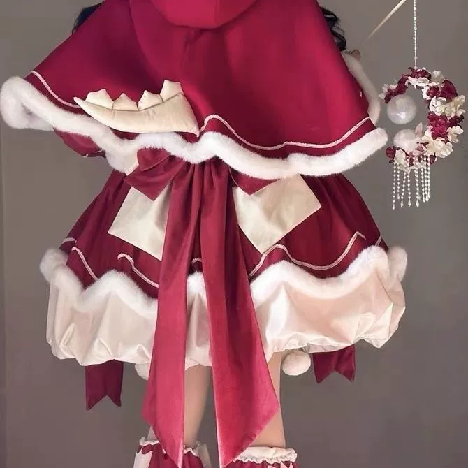 Подлинный дизайн красный длинный рукав, комплект, стильLolita