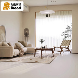 Ultra-White Embryo Velvet Soft Light Cream Style Micro-Cement Tiles Cream Color Earth Color Living Room Floor Tiles