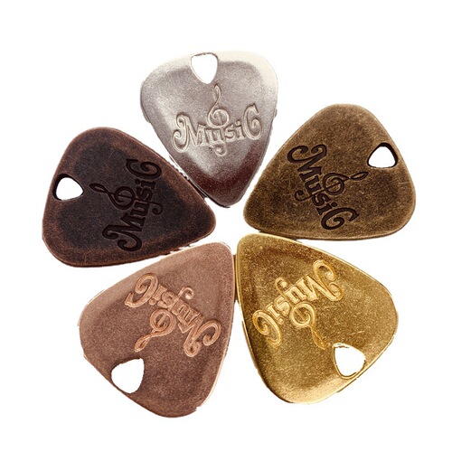 Metal Picks Electric Guitar Picks Acoustic Guitar Shrappers Personalized Metal Necklace Folk Guitar Picks