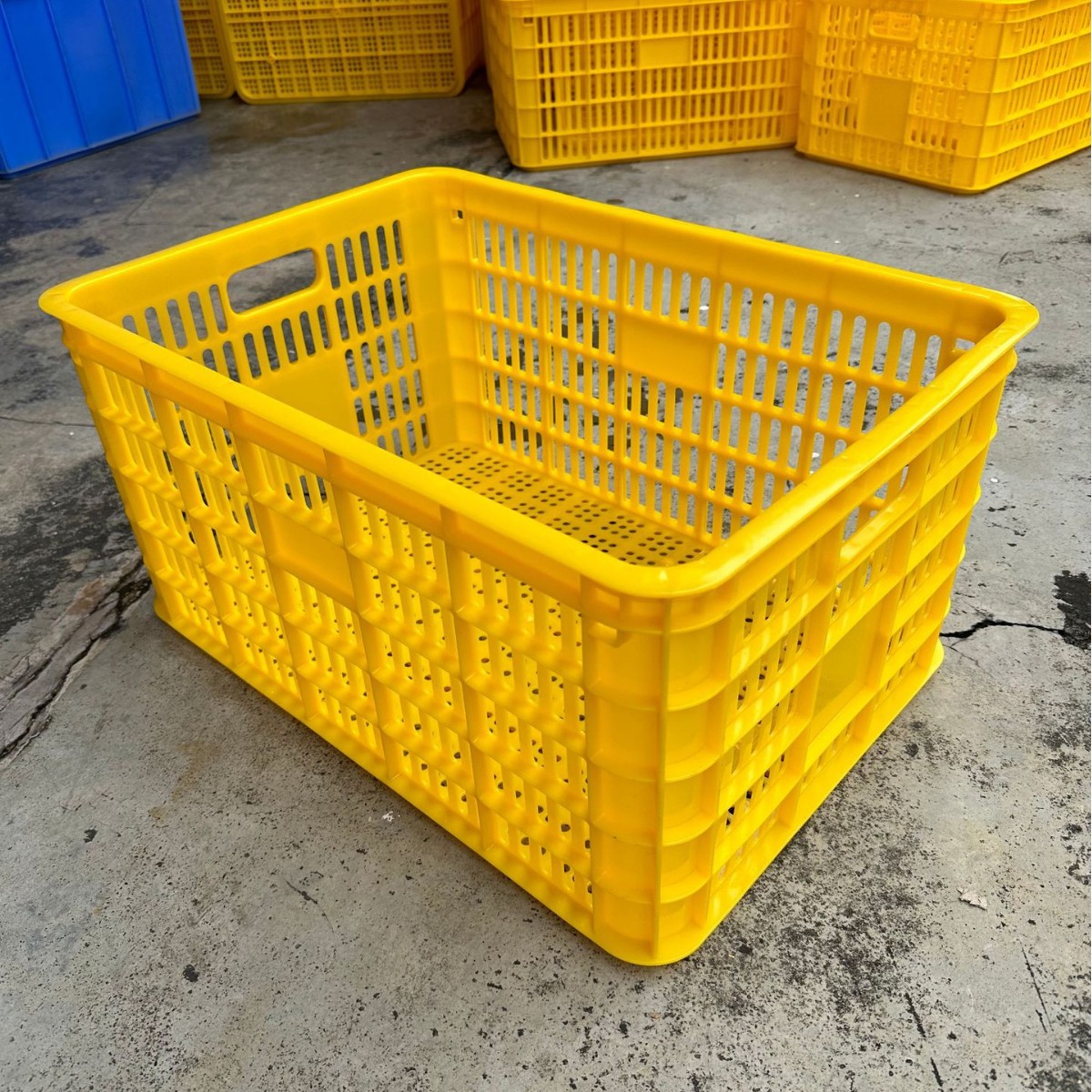 联生厂家AA3#塑料箩龙眼水果荔枝框加厚长方形果皮胶筐蔬菜运输筐