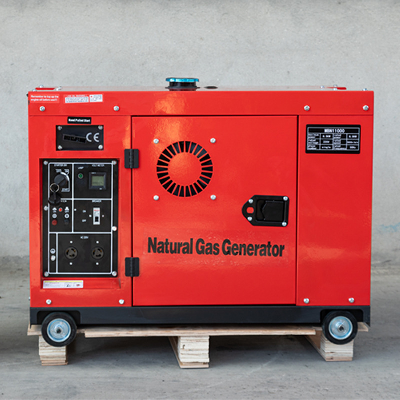 天燃气发电机220v单相小型家用移动式380v三相工厂工地矿山10kw|undefined