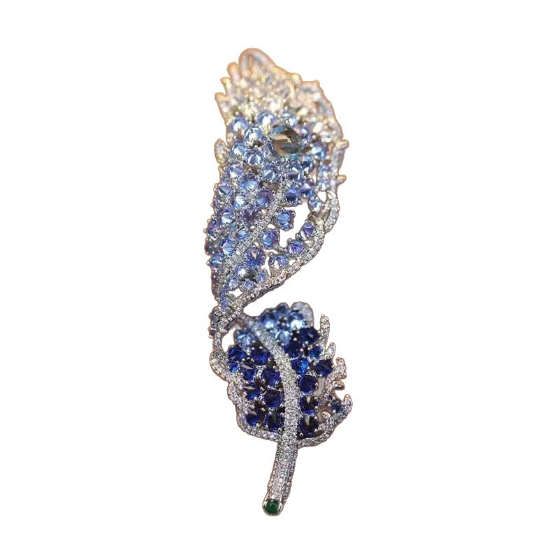 Spilla in piuma di lusso per donna elegante accessorio per cappotti_voghion.com