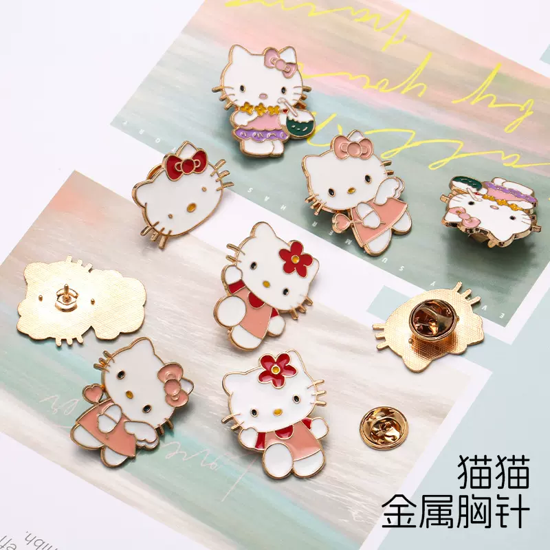 卡通日系猫咪胸针包包衣服金属徽章配饰挂件可爱百搭装饰别针配件
