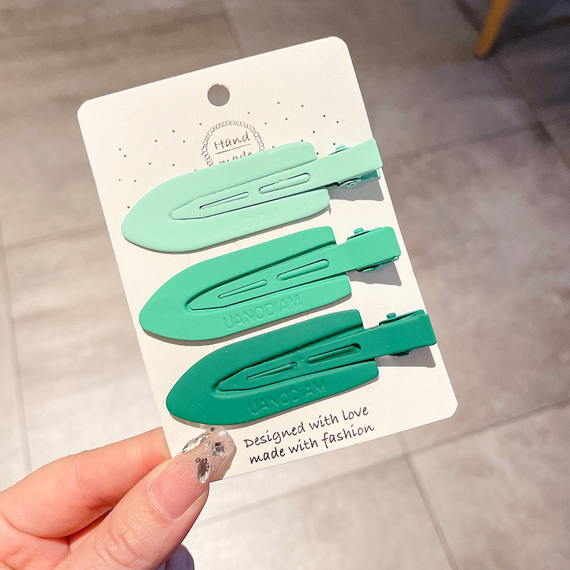 Ciervo blanco mismo estilo de horquilla sin costuras lado femenino frente flequillos clip lateral pequeño clip de maquillaje horquilla de pico de pato clip tocado