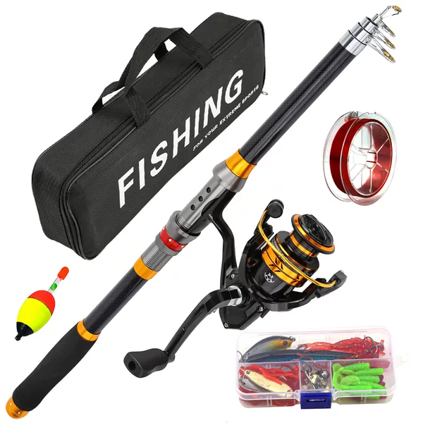 Fishing Gear Rod and Reel Set for Long-Distance Casting, Sea Fishing, Reservoir Fishing, Cross-Border Wholesale, Amazon Hot-Selling Fishing Equipment