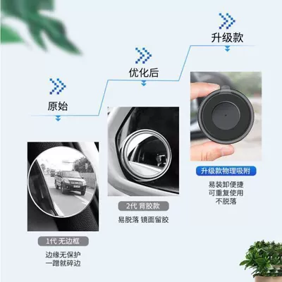 Large field of view rear view auxiliary mirror auxiliary mirror 360 degree rotation adjustable