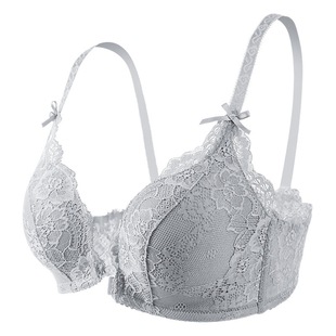 Poylan Benmingnian Bra Lace Front Buckle Thin No Steel Ring Adjustable Underwear Women's Small Chest Push-up Bra