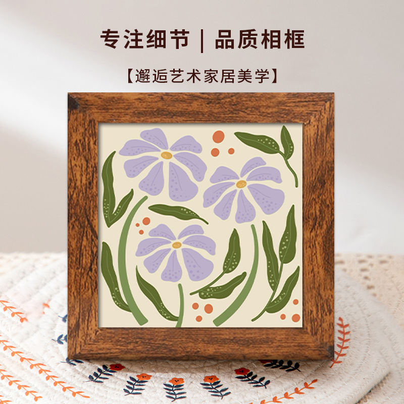 Handmade Mdf Square Photo Frame DIY Art Work Framed Empty Frame Team Building Gift Multi-Size Picture Frame Wholesale