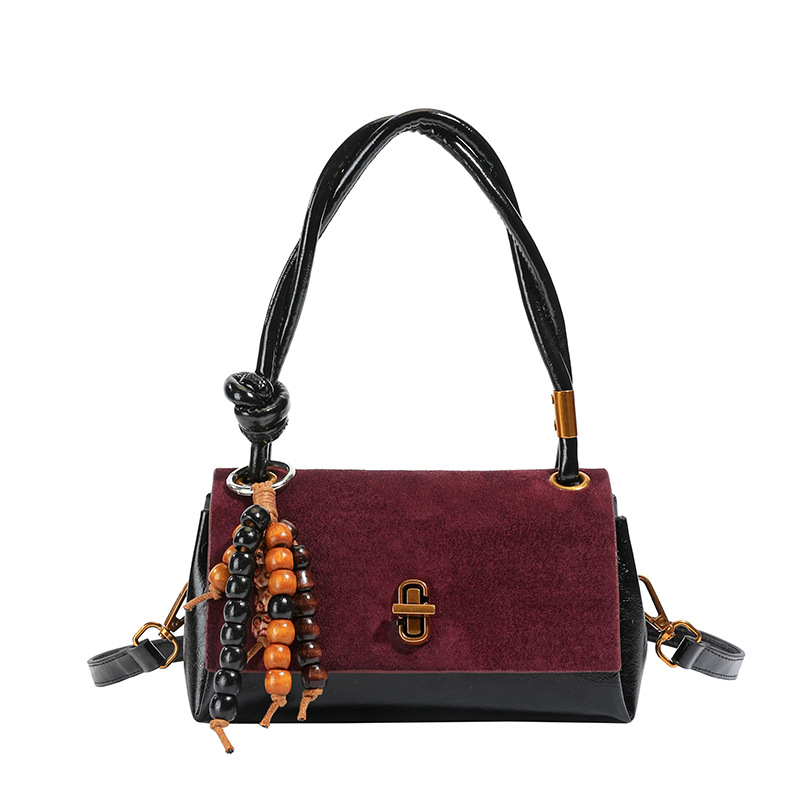 Nuevo nicho de comercio exterior coreano diseño de bloqueo exquisito bolso pequeño estilo francés simple versátil bolso de hombro portátil