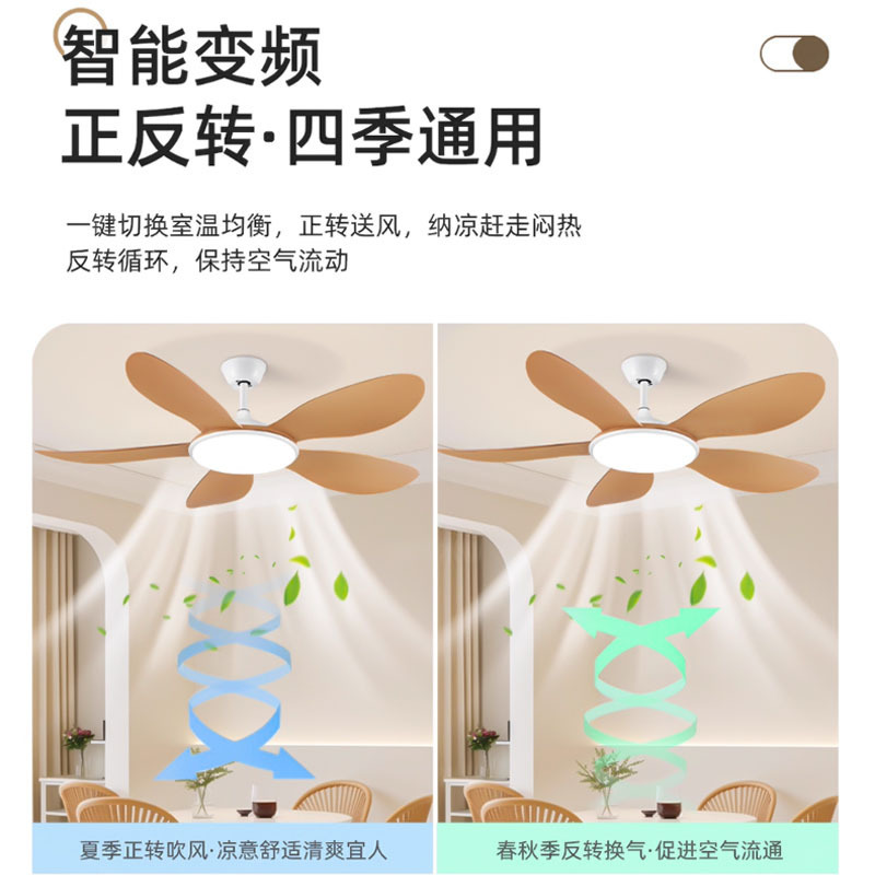 北欧现代大风力吊扇吸顶风扇灯2025新款客厅家用餐厅电扇风扇吊灯|undefined