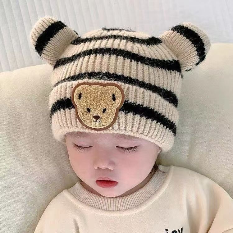 Enfants Unisexe Mignon Ours Jacquard Bonnet De Laine display picture 3