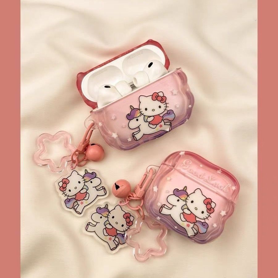 unicornio kitty para airpods 4 generación 5 generación estuche de auriculares airpodspro3 estuche de protección bluetooth Apple