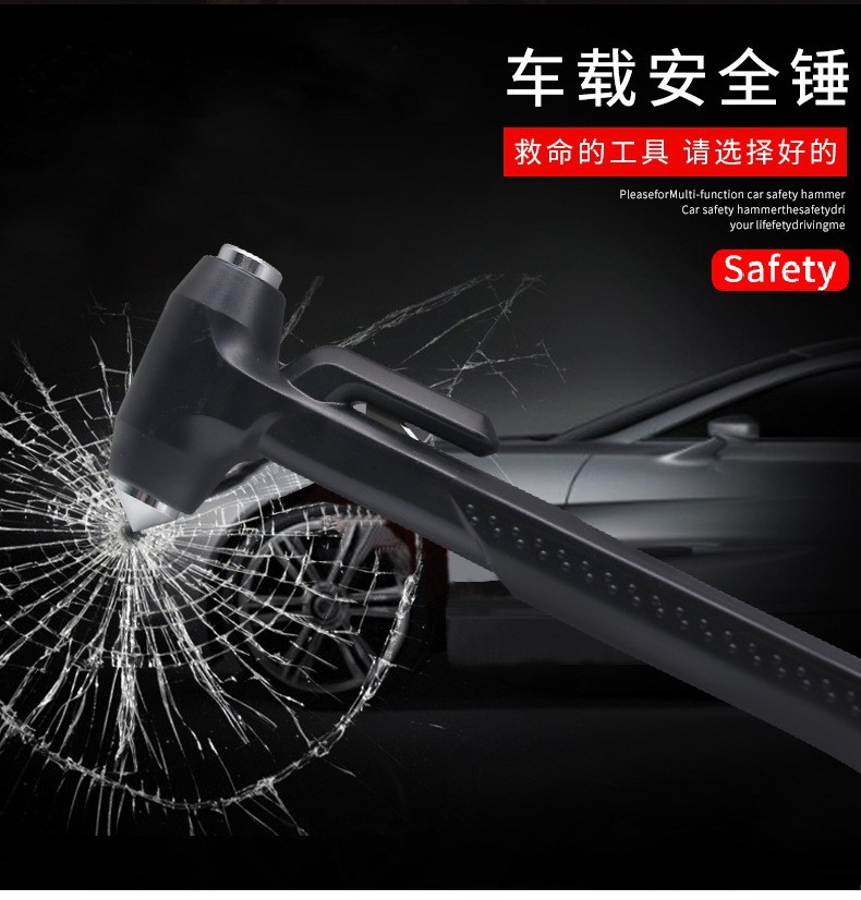 Car safety hammer car Bus bus escape lifesaving long handle emergency metal broken window hammer factory in stock