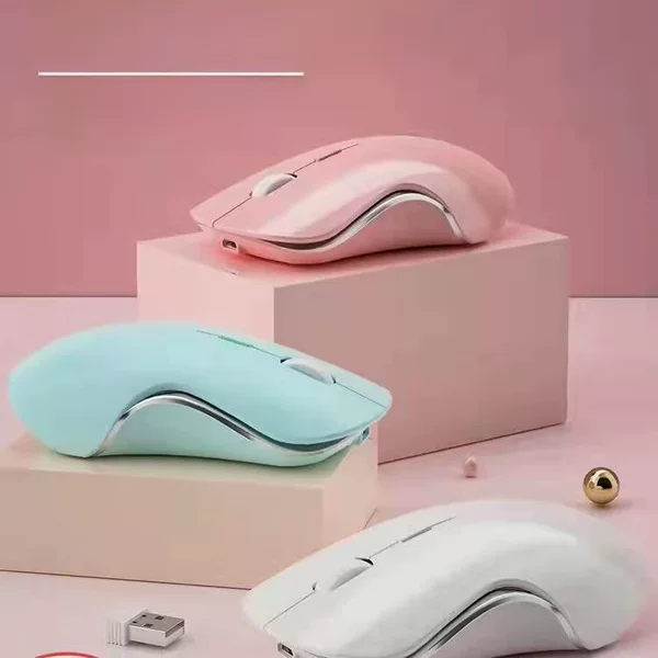 Mute Wireless Mouse Spot Bluetooth Dual Mode Charging Morandi Macaron Charging Game Office Girls Wholesale