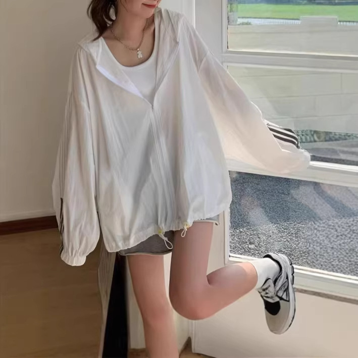 Hooded Sun Protection Clothing for Women, Summer Uv Protection Breathable Sun Protection Jacket, Korean Style Thin Cardigan Sun Protection Clothing Hooded Sun Protection Clothing for Women, Summer Uv Protection Breathable Sun Protection Jacket, Korean Style Thin Cardigan Sun Protection Clothing