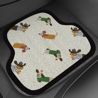 Avtomobil döşəmə paspasları Car Sedan Anti-Slip Mat Soil - striped-dog-front-pad-vertical-version-6245cm