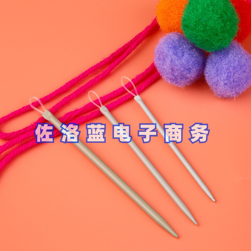 Aluminio grande-ojo curvado aguja mano costura aguja zurdo aguja de ojo grande aguja de coser aguja lana tejer herramienta