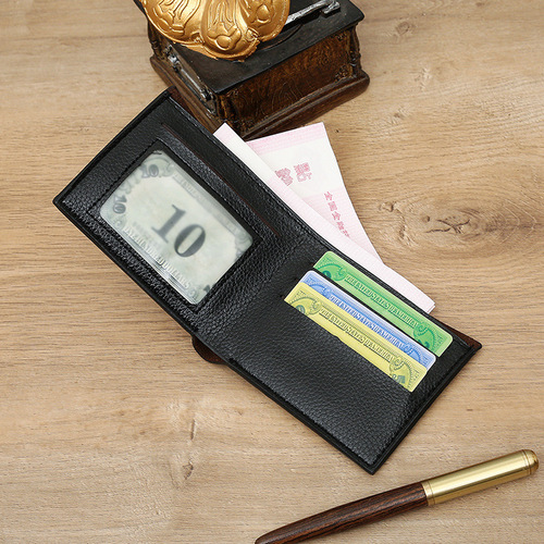 New  men's braided short wallet coin purse card holder gift wallet comfortable texture multi-card slot wallet