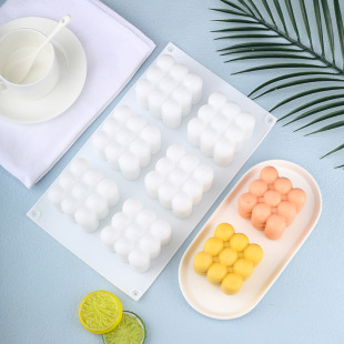 6 Even Large Rubik's Cube Silicone Mold French Dessert Rubik's Cube Mousse Cake Mold Ice Cream Cake Mold