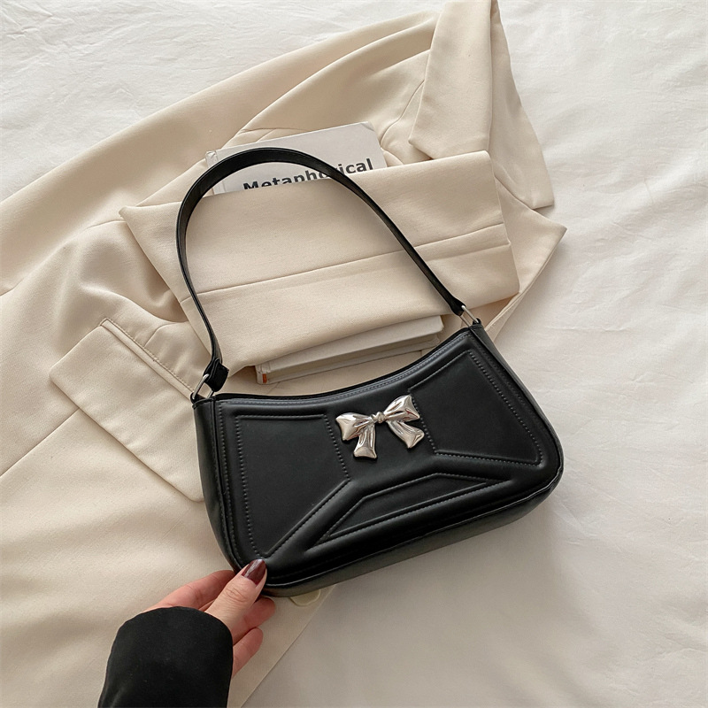 Elegant Women's Shoulder Handbag With Bow Detail For Commuters_voghion.com